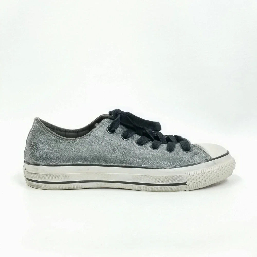 Converse X John Varvatos Shoes Mens Sz 6 Women 8 Grey Leather Low Tops All Star